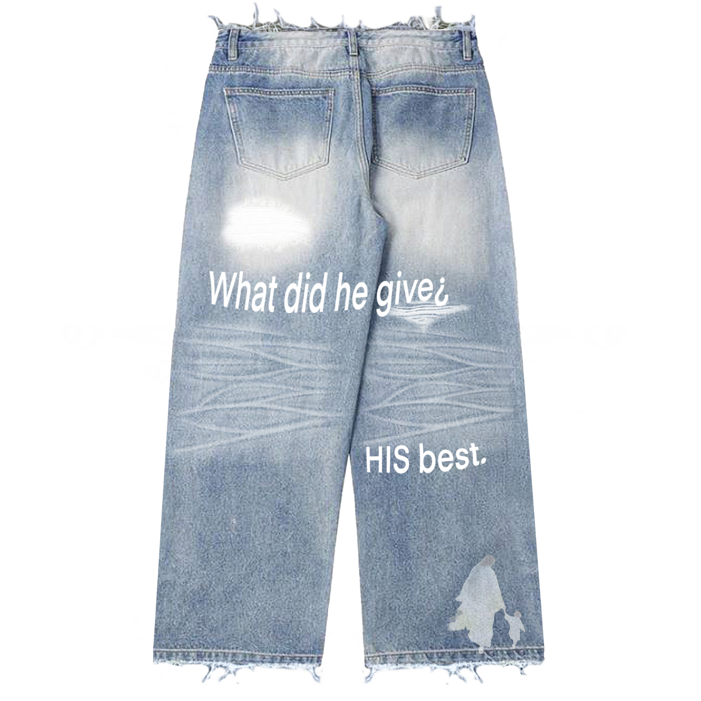 He Gave - Distressed Baggy Denim