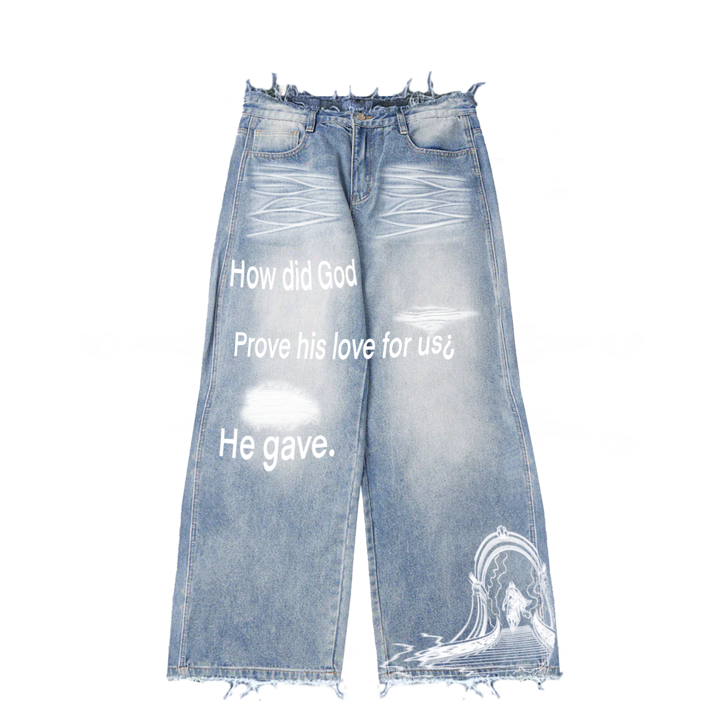 He Gave - Distressed Baggy Denim